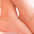 Hallmark Silver Minimalist Infinity Love Gold Plated Anklet For Women