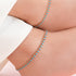 Hallmark Silver Rose Gold Plated Turquoise Stone Pair Anklet