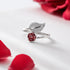 Zarkan Ravishing Rose Gold with leaf Silver RIng