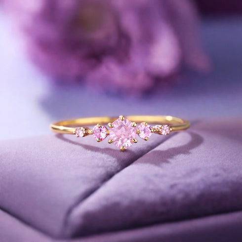 Hallmark Silver Modern Minimal Gold Plated Ring