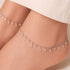 Hallmark Silver Lightning Figured Zircon Stone Pair Anklet