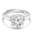 Moissanite 2 Carat Diamond Classic 925 Pure Silver Engagement Ring for women - Free Size