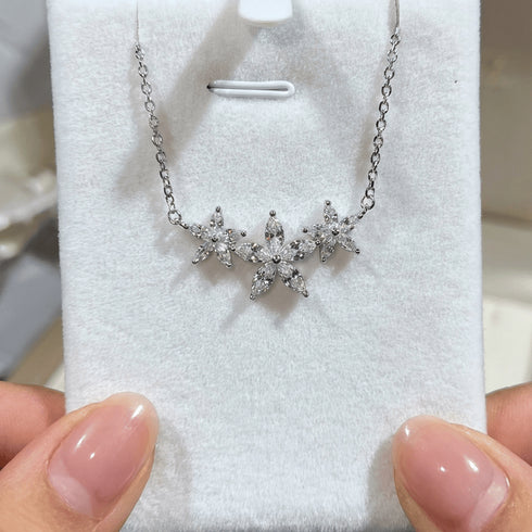 Hallmark Silver Link Flower Minimal Pendant