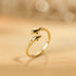 Hallmark Silver Couple Dolphin Love Gold Plated Ring