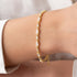 Hallmark Silver Gold Baguette Stone Detailed Bracelet