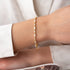 Hallmark Silver Gold Baguette Stone Detailed Bracelet