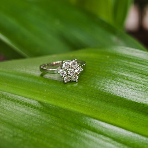 Hallmark Silver Starlight Petals Ring