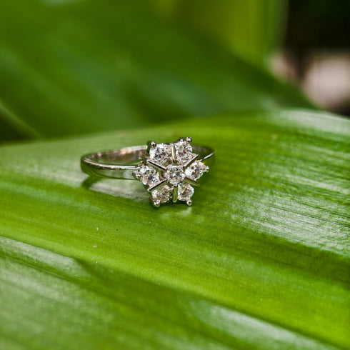 Hallmark Silver Starlight Petals Ring