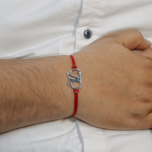 Zarkan Love Precious Silver Rakhi With Roli Chawal