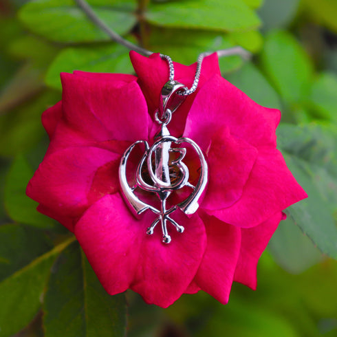 Zarkan 925 Silver Khanda Pendant With Chain