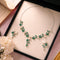Hallmark Silver Sadabahar Green design Jewelry Set