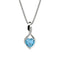 Hallmark Silver Halo Heart Pendant with Twist Design