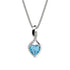 Hallmark Silver Halo Heart Pendant with Twist Design