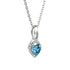 Hallmark Silver Halo Heart Pendant with Twist Design