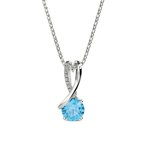 Hallmark Silver Simple Twist Round Cut Pendant