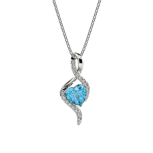 Hallmark Silver Ribbon Twist Heart Pendant