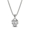 Hallmark Silver Twist Round Cut Sterling Silver Pendant