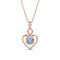 Hallmark Silver Infinity Heart Cut Rose Gold Plated Silver Pendant