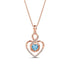 Hallmark Silver Infinity Heart Cut Rose Gold Plated Silver Pendant