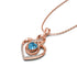 Hallmark Silver Infinity Heart Cut Rose Gold Plated Silver Pendant