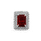 Zarkan 925 Red Ruby Silver Ring For Women