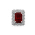 Zarkan 925 Red Ruby Silver Ring For Women