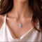 Hallmark Silver Halo Heart Pendant with Twist Design