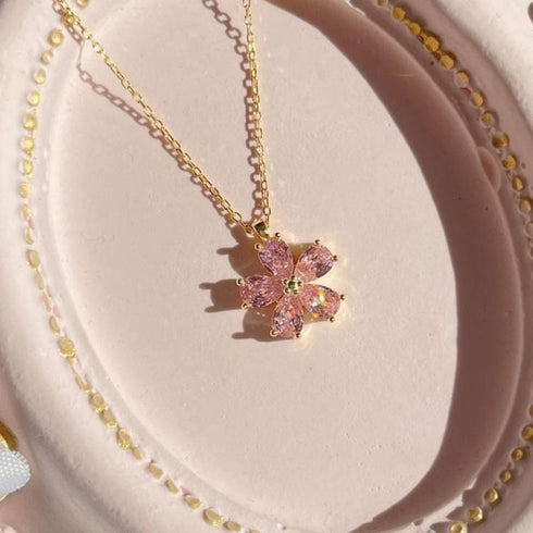 Hallmark Silver Cherry Blossom Gold Pendant