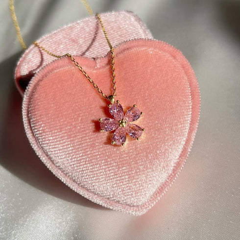 Hallmark Silver Cherry Blossom Gold Pendant