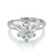 2 Carat Moissanite Diamond Solitaire Royal Love Silver Ring For Women - Free Size