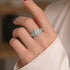 Moissanite 1 Carat Diamond White Crown 925 Pure Silver Engagement Ring for women- Free Size