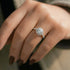 0.75 Carat Moissanite Diamond Round Rays Silver Ring for women - Free Size
