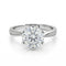 Moissanite Diamond 2 Carat Minimal Solitaire 925 Silver Ring for women - Free Size