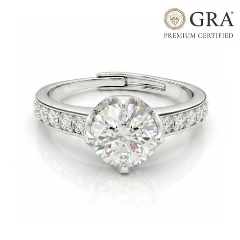 1.8 Carat Moissanite Solitaire Diamond Elegant Ring for women