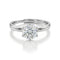 Moissanite Diamond Solitaire .8 Carat Premium 925 Silver Ring for women- Free Size