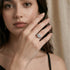 Moissanite 2 Carat Diamond Classic 925 Pure Silver Engagement Ring for women - Free Size