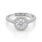 0.75 Carat Moissanite Diamond Round Rays Silver Ring for women - Free Size