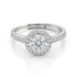 0.75 Carat Moissanite Diamond Round Rays Silver Ring for women - Free Size