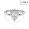 1.2 Carat Moissanite Diamond Glow Heart 925 Silver Ring for women - Free Size