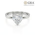 1.2 Carat Moissanite Diamond Glow Heart 925 Silver Ring for women - Free Size