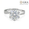 Moissanite Diamond 2 Carat Minimal Solitaire 925 Silver Ring for women - Free Size