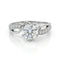 Moissanite Diamond Solitaire 1.2 Carat Be With Me Silver Solitaire Ring for women- Free Size