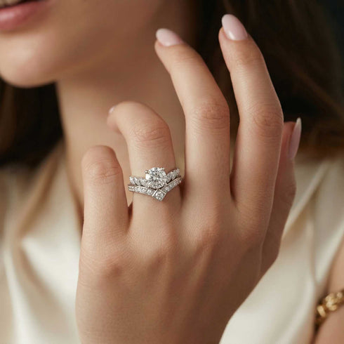 .8 Carat Moissanite Diamond 925 Silver Eagle Solitaire Ring for women - Free Size