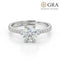 Moissanite Diamond .8 Carat Stone Statement Silver Ring for women - Free Size