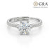 Moissanite Diamond .8 Carat Stone Statement Silver Ring for women - Free Size
