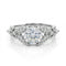 Moissanite 1 Carat Diamond White Crown 925 Pure Silver Engagement Ring for women- Free Size
