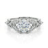 Moissanite 1 Carat Diamond White Crown 925 Pure Silver Engagement Ring for women- Free Size