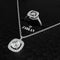 Hallmark Silver Royal Propose Diamond Ring And Pendant Gift Set