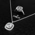 Hallmark Silver Royal Propose Diamond Ring And Pendant Gift Set