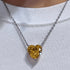 Hallmark Silver Minimal Yellow Heart Pendant